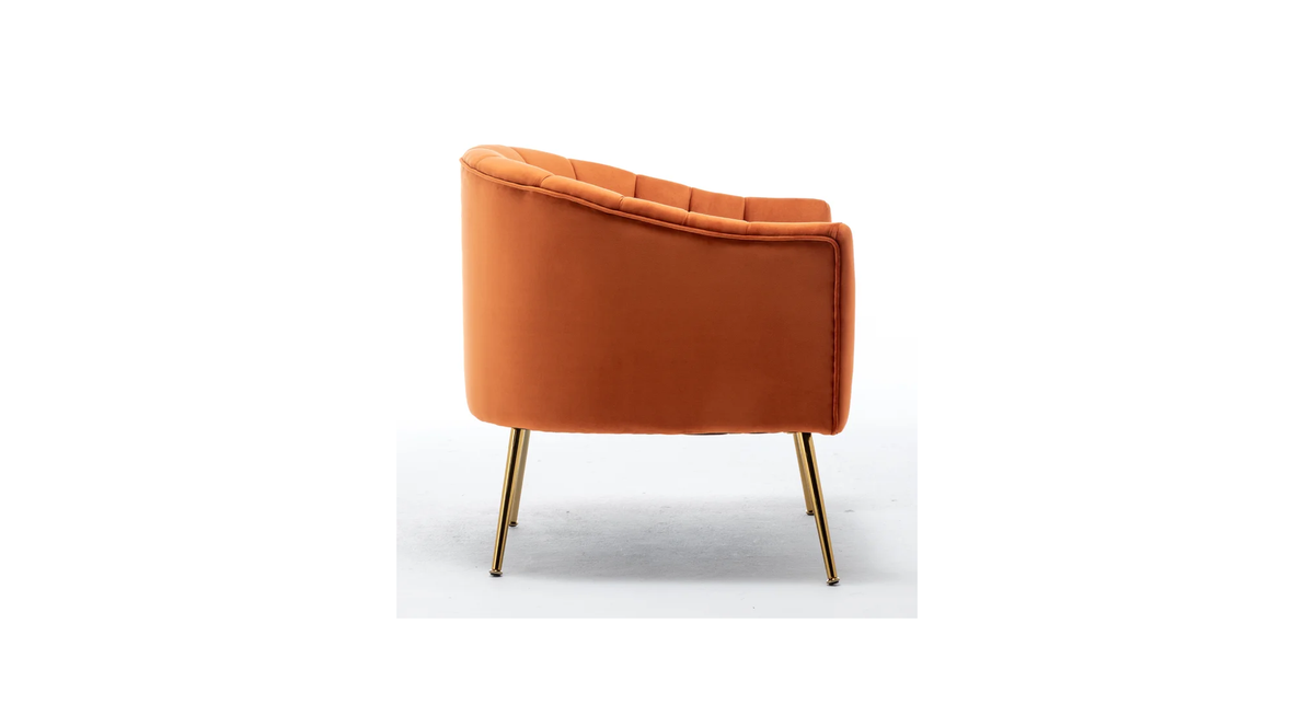 CreativeDecore Velvet Jella  Accent Chair/Lounge Chair for  Living Room, Bedroom, Armchair Sofa Chair with Gold Legs.