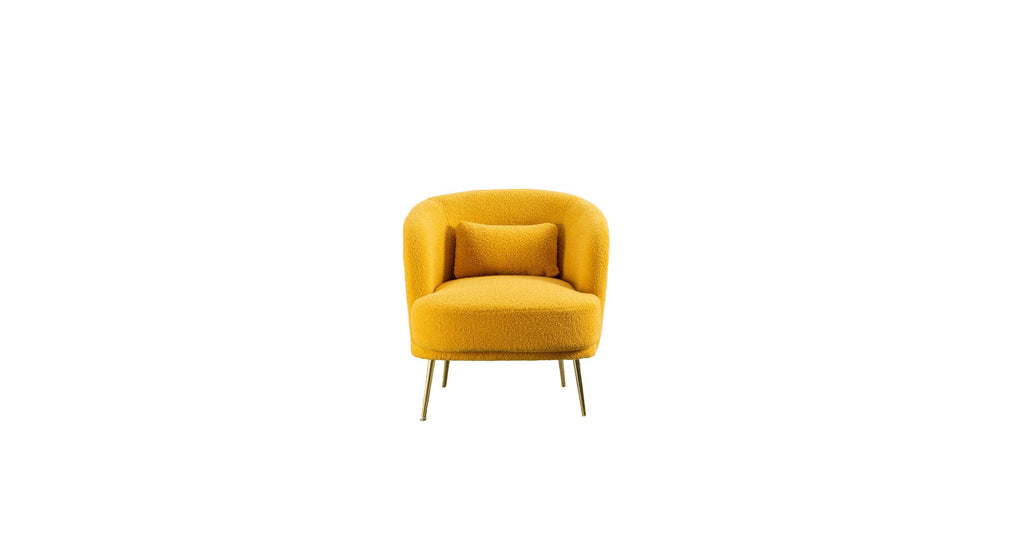 CreativeDecore Velvet Cititum Accent Chair/Lounge Chair for  Living Room, Bedroom, Armchair Sofa Chair with natural finish golden legs
