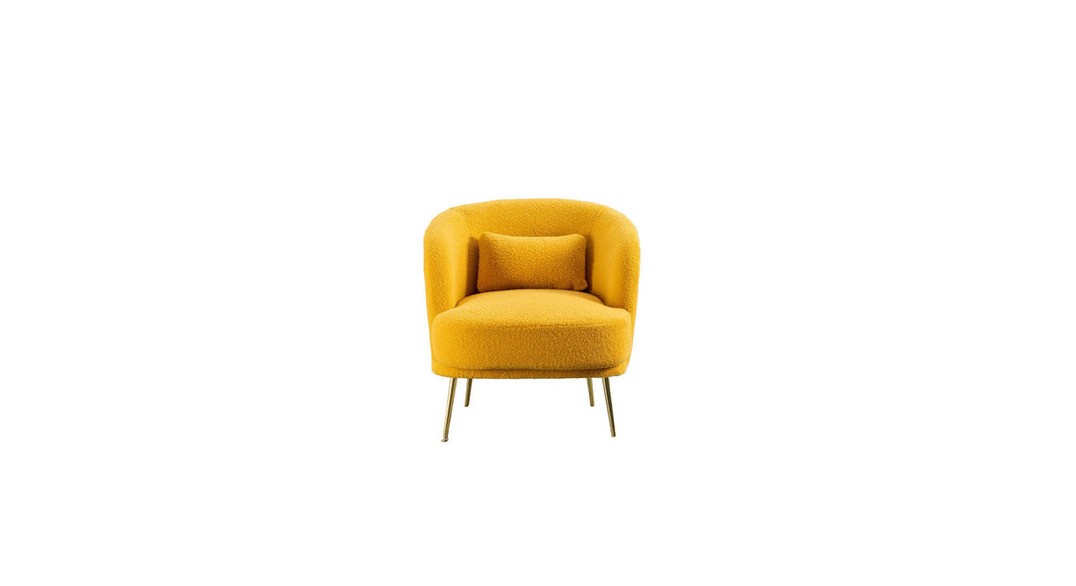 CreativeDecore Velvet Cititum Accent Chair/Lounge Chair for  Living Room, Bedroom, Armchair Sofa Chair with natural finish golden legs