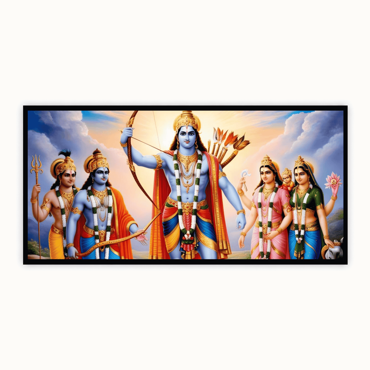 Lord Rama With bow: Wall Paintings by Creative Decor
