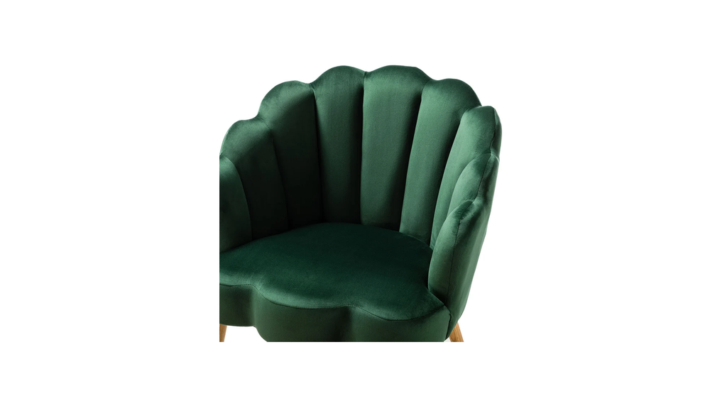 CreativeDecore Velvet Rae Accent Chair/Lounge Chair for  Living Room, Bedroom, Armchair Sofa Chair with natural finish wooden legs