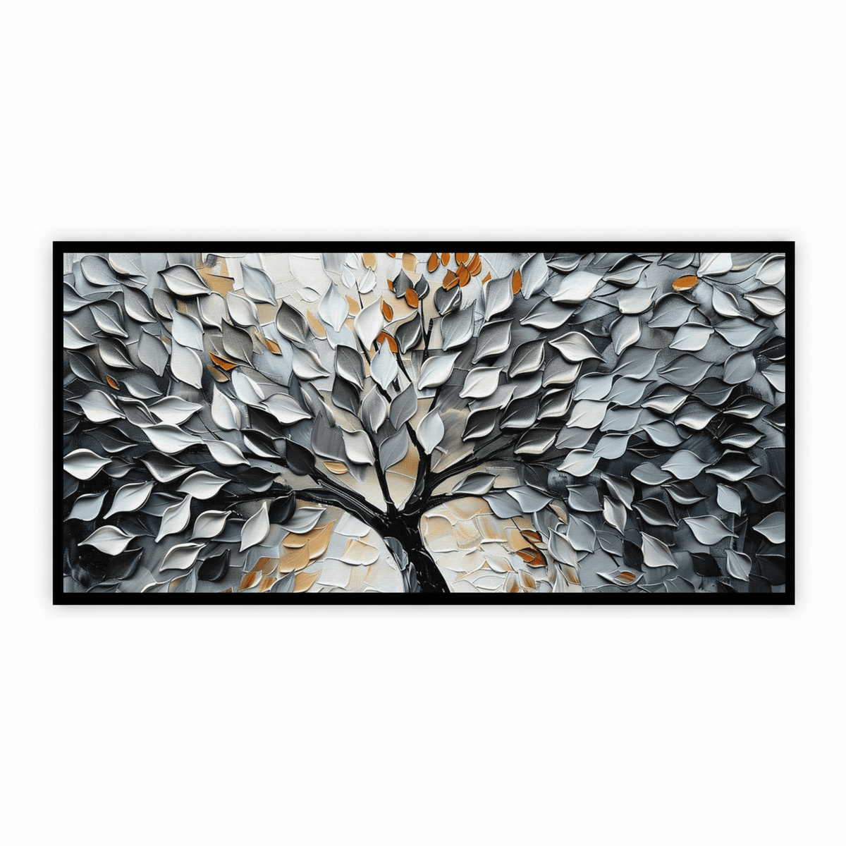 Tree With Silver Leaf: Wall Paintings by Creative Decor