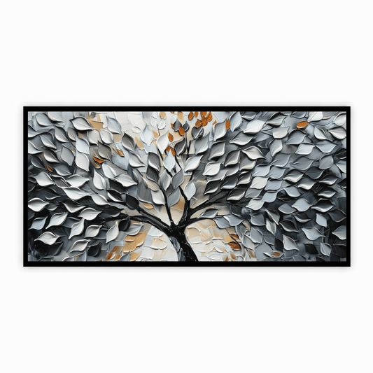 Tree With Silver Leaf: Wall Paintings by Creative Decor