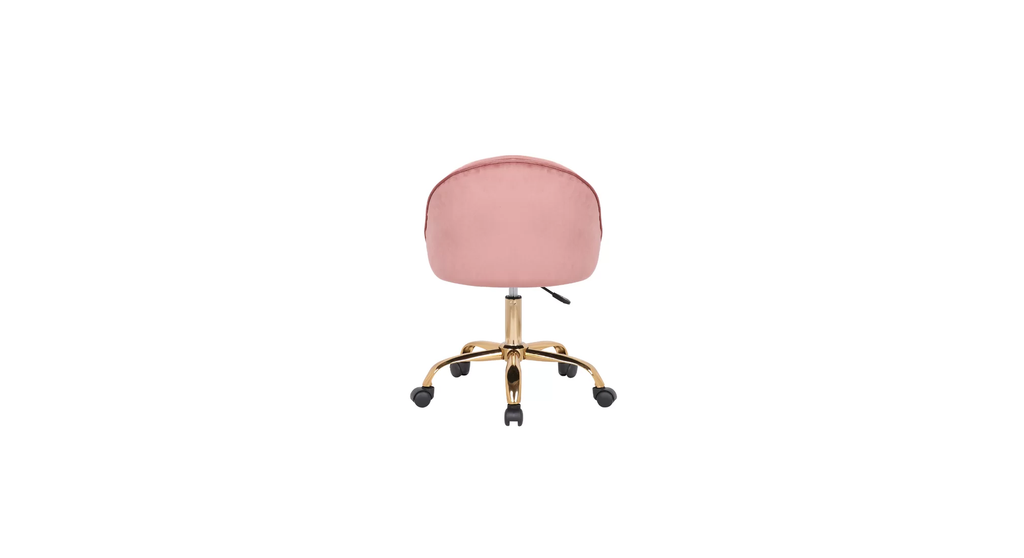 CreativeDecore Velvet Hindmen  task chair /study chair /office chair   for  study  Room, office  , swivel Armchair  with Gold base