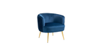 CreativeDecore Velvet Leiser Accent Chair/Lounge Chair for  Living Room, Bedroom, Armchair Sofa Chair with Gold Legs.
