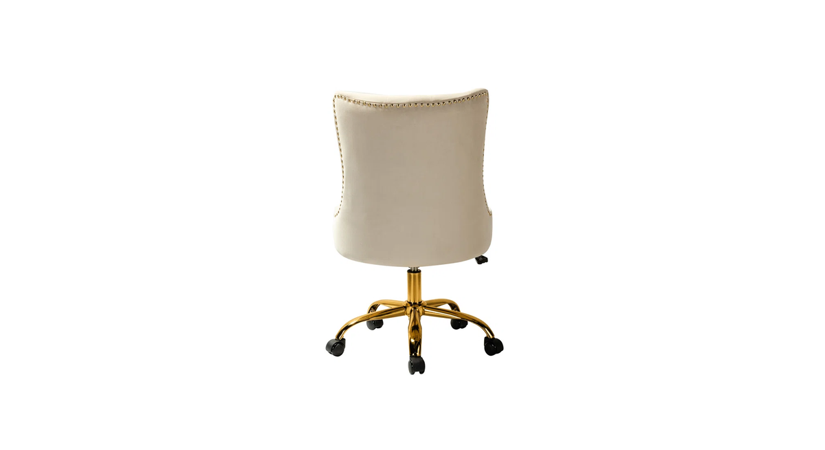 CreativeDecore Velvet Swen task chair /study chair /office chair   for  study  Room, office  , swivel Armchair  with Gold base