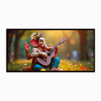 Four Arms Ganesh Ji Playing Guitar Statue - Unique Artistic Decor
