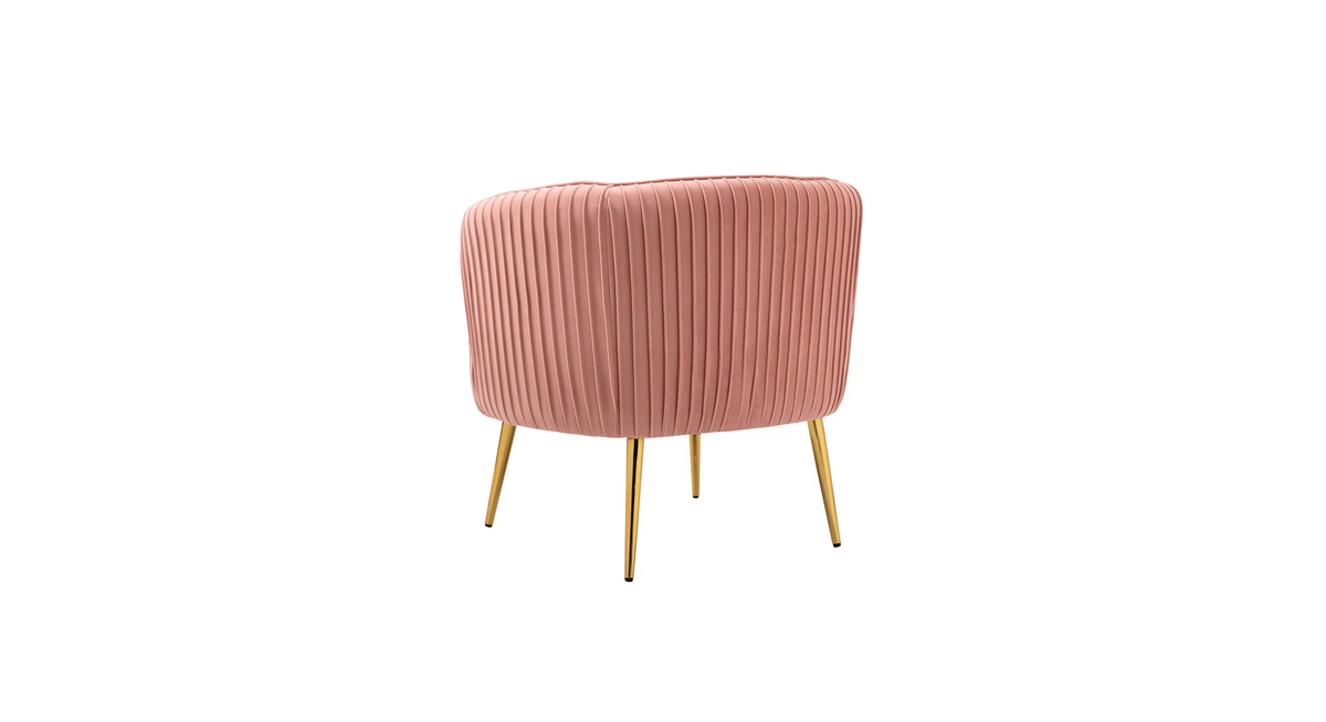 CreativeDecore Velvet Leiser Accent Chair/Lounge Chair for  Living Room, Bedroom, Armchair Sofa Chair with Gold Legs.