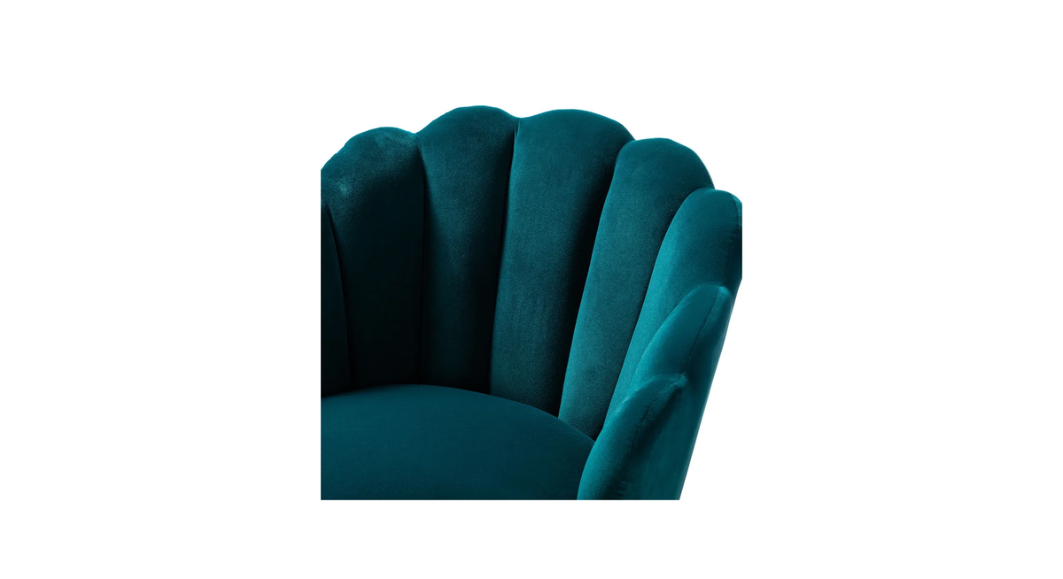CreativeDecore Velvet Rae Accent Chair/Lounge Chair for  Living Room, Bedroom, Armchair Sofa Chair with natural finish wooden legs