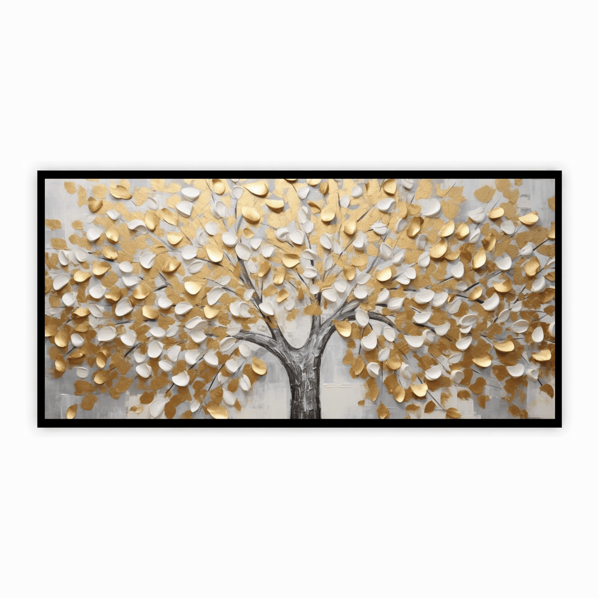 Tree With White & gold Leaf: Wall Paintings by Creative Decor