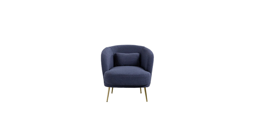 CreativeDecore Velvet Cititum Accent Chair/Lounge Chair for  Living Room, Bedroom, Armchair Sofa Chair with natural finish golden legs