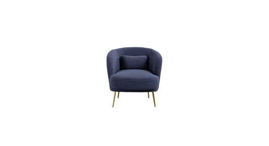 Doe Buck Velvet Cititum Accent Chair/Lounge Chair for  Living Room, Bedroom, Armchair Sofa Chair with natural finish golden legs