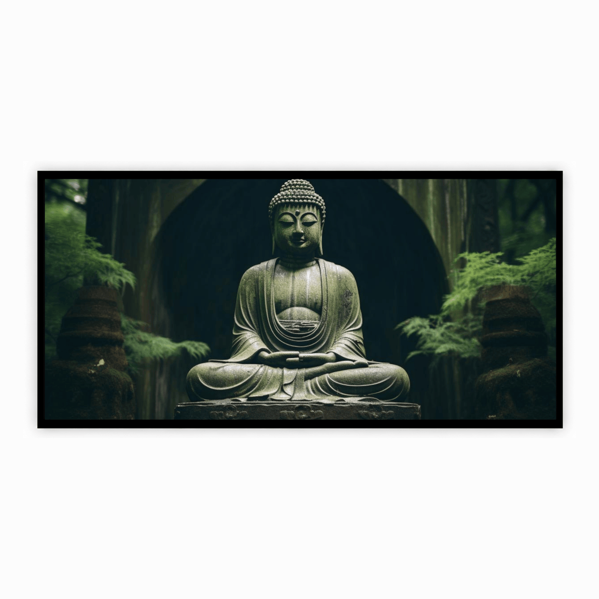 Buddha Ji in Jungle Figurine - Peaceful Meditation Statue