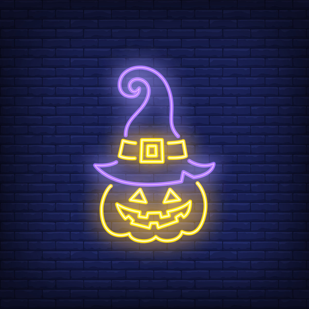 "Neon Lights Halloween Pumpkin - Spooky LED Decor for Halloween Parties"