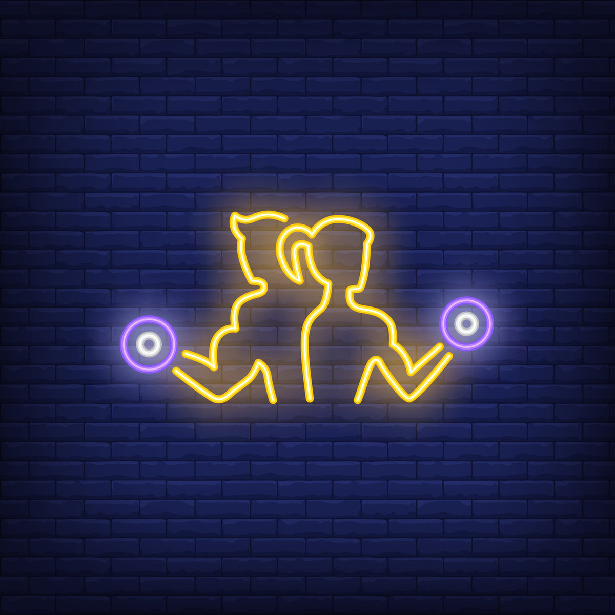 "Neon Light Gym - Bright, Stylish, and Energy-Efficient Fitness Decor"