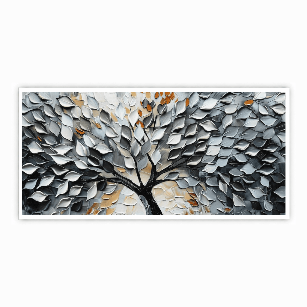 Tree With Silver Leaf: Wall Paintings by Creative Decor