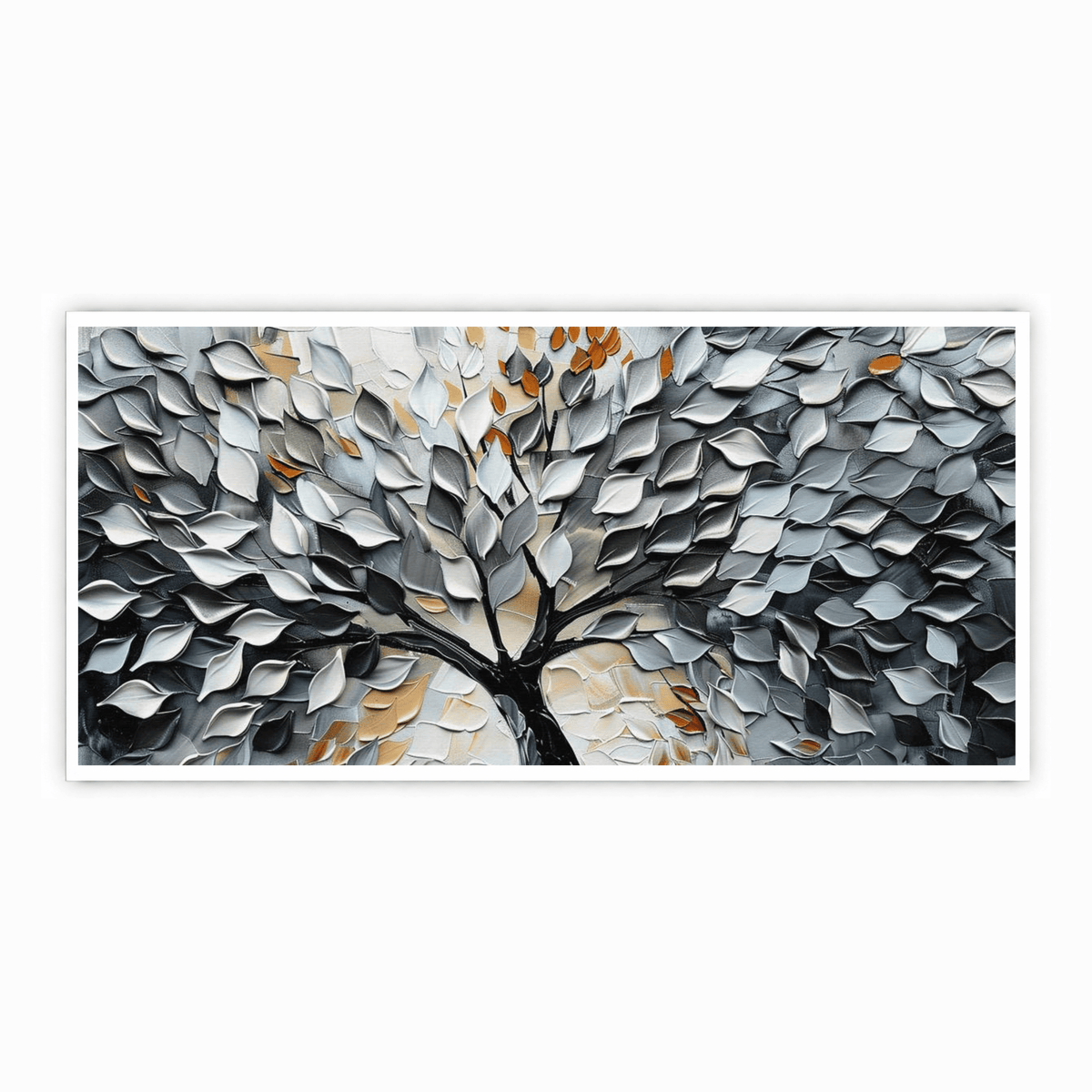 Tree With Silver Leaf: Wall Paintings by Creative Decor