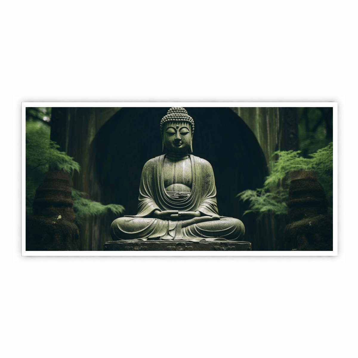 Buddha Ji in Jungle Figurine - Peaceful Meditation Statue