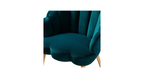CreativeDecore Velvet Rae Accent Chair/Lounge Chair for  Living Room, Bedroom, Armchair Sofa Chair with natural finish wooden legs
