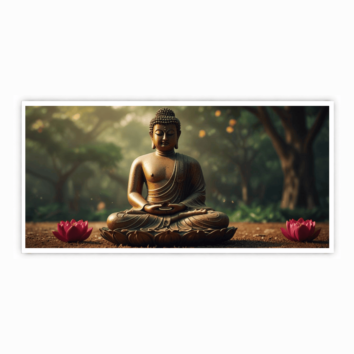 Buddha Ji Sitting on Flower Statue
