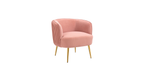 CreativeDecore Velvet Leiser Accent Chair/Lounge Chair for  Living Room, Bedroom, Armchair Sofa Chair with Gold Legs.