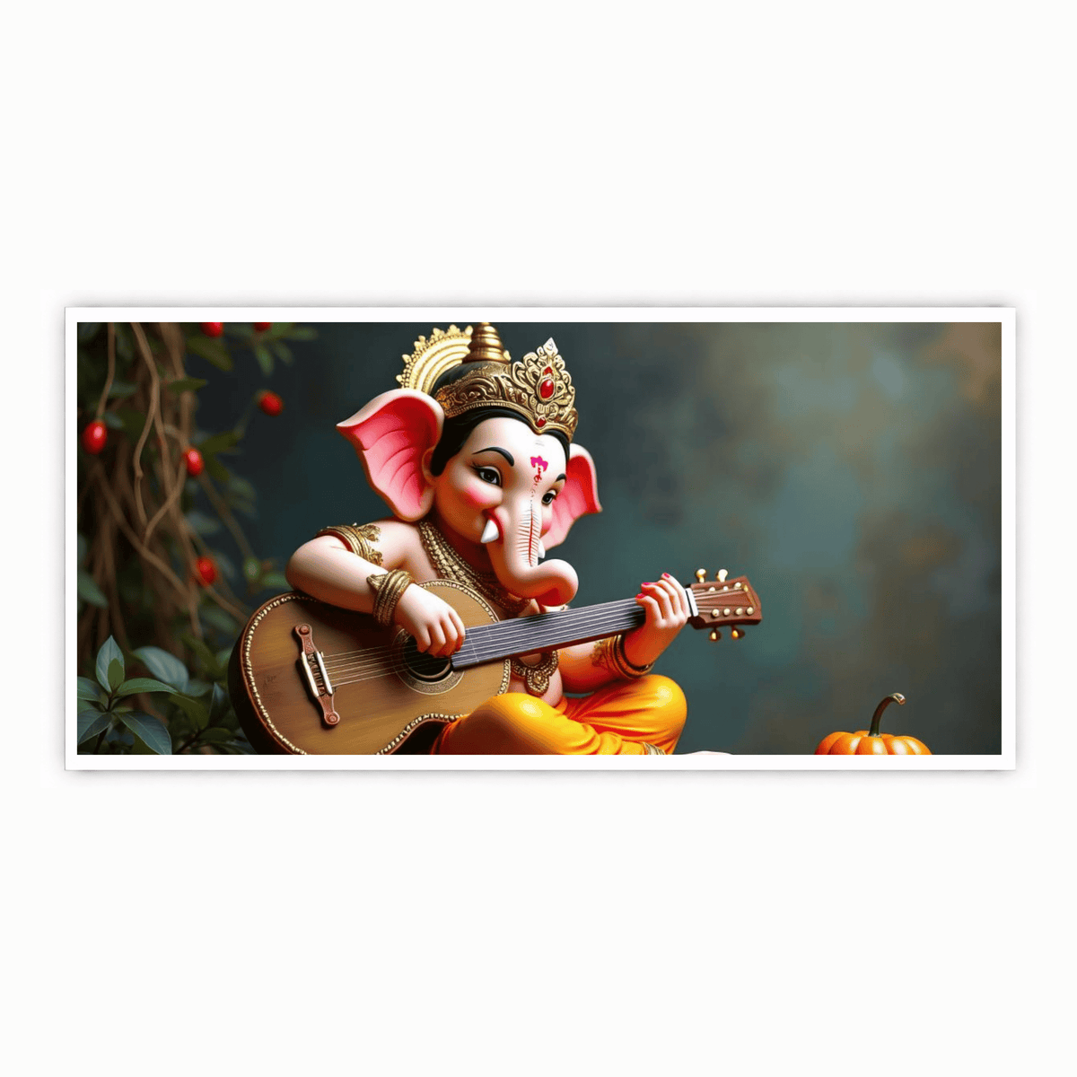: Ganesh Ji with Guitar Decorative Idol - Musical Lord Ganesha Figurine