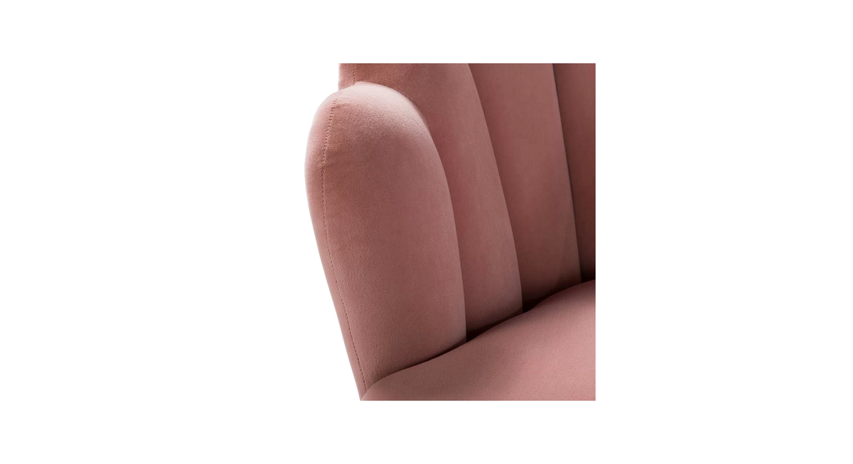 CreativeDecore Velvet Rae Accent Chair/Lounge Chair for  Living Room, Bedroom, Armchair Sofa Chair with natural finish wooden legs