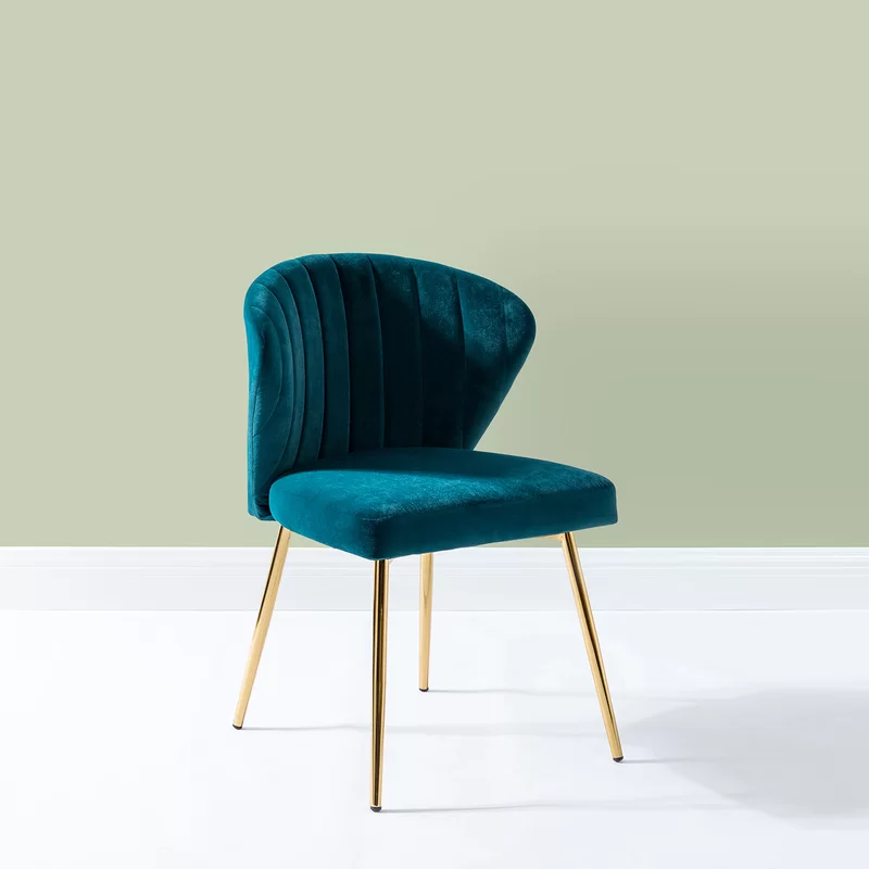 CreativeDecore Velvet Chimene   Accent Chair/dining chair/café chair  for  Living Room, dining room ,restaurant  Armchair  with Gold Legs.