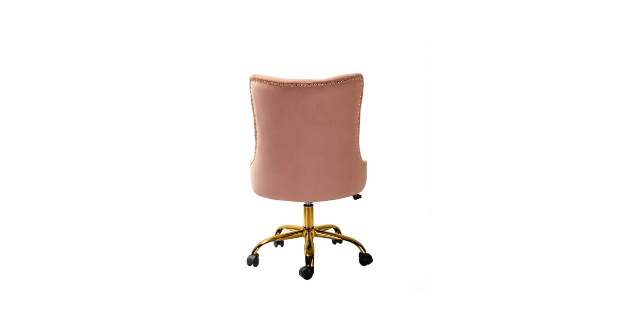 CreativeDecore Velvet Swen task chair /study chair /office chair   for  study  Room, office  , swivel Armchair  with Gold base