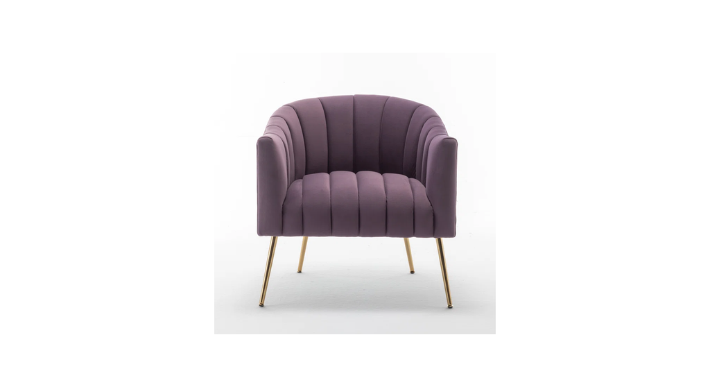 CreativeDecore Velvet Jella  Accent Chair/Lounge Chair for  Living Room, Bedroom, Armchair Sofa Chair with Gold Legs.