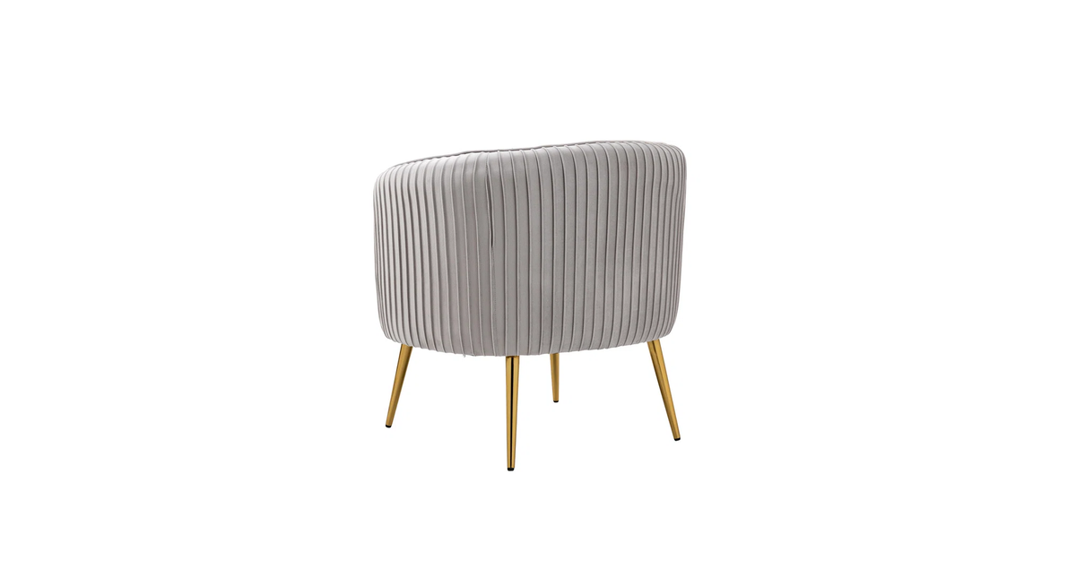 CreativeDecore Velvet Leiser Accent Chair/Lounge Chair for  Living Room, Bedroom, Armchair Sofa Chair with Gold Legs.