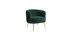 CreativeDecore Velvet Leiser Accent Chair/Lounge Chair for  Living Room, Bedroom, Armchair Sofa Chair with Gold Legs.