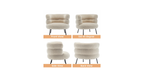 CreativeDecore Velvet CliveAccent Chair/Lounge Chair for  Living Room, Bedroom, Armchair Sofa Chair with natural finish Black  legs