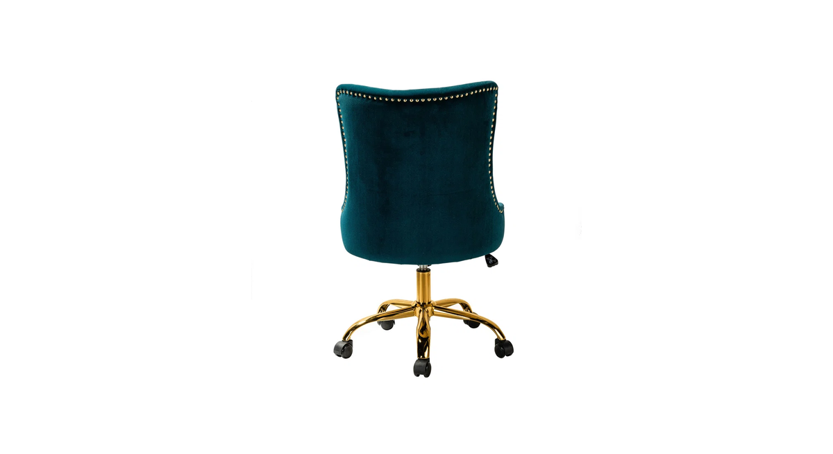 CreativeDecore Velvet Swen task chair /study chair /office chair   for  study  Room, office  , swivel Armchair  with Gold base