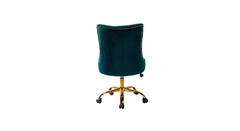 Doe Buck Velvet Swen task chair /study chair /office chair   for  study  Room, office  , swivel Armchair  with Gold base