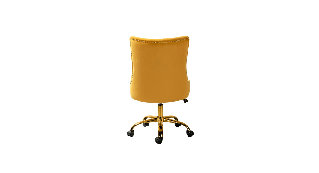 CreativeDecore Velvet Swen task chair /study chair /office chair   for  study  Room, office  , swivel Armchair  with Gold base