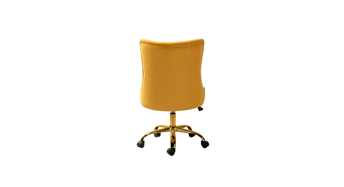 CreativeDecore Velvet Swen task chair /study chair /office chair   for  study  Room, office  , swivel Armchair  with Gold base