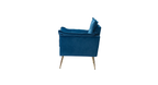 CreativeDecore Velvet fyn Accent Chair/Lounge Chair for  Living Room, Bedroom, Armchair Sofa Chair with Gold Legs.