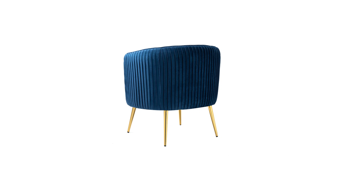 CreativeDecore Velvet Leiser Accent Chair/Lounge Chair for  Living Room, Bedroom, Armchair Sofa Chair with Gold Legs.