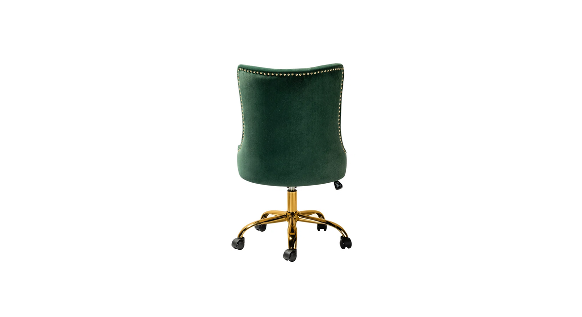 CreativeDecore Velvet Swen task chair /study chair /office chair   for  study  Room, office  , swivel Armchair  with Gold base