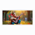 Four Arms Ganesh Ji Playing Guitar Statue - Unique Artistic Decor