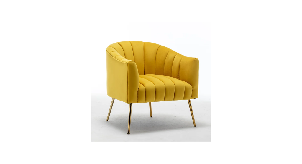 CreativeDecore Velvet Jella  Accent Chair/Lounge Chair for  Living Room, Bedroom, Armchair Sofa Chair with Gold Legs.