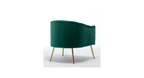 CreativeDecore Velvet Jella  Accent Chair/Lounge Chair for  Living Room, Bedroom, Armchair Sofa Chair with Gold Legs.