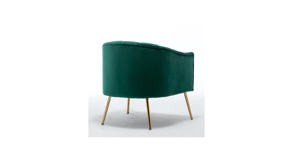 CreativeDecore Velvet Jella  Accent Chair/Lounge Chair for  Living Room, Bedroom, Armchair Sofa Chair with Gold Legs.