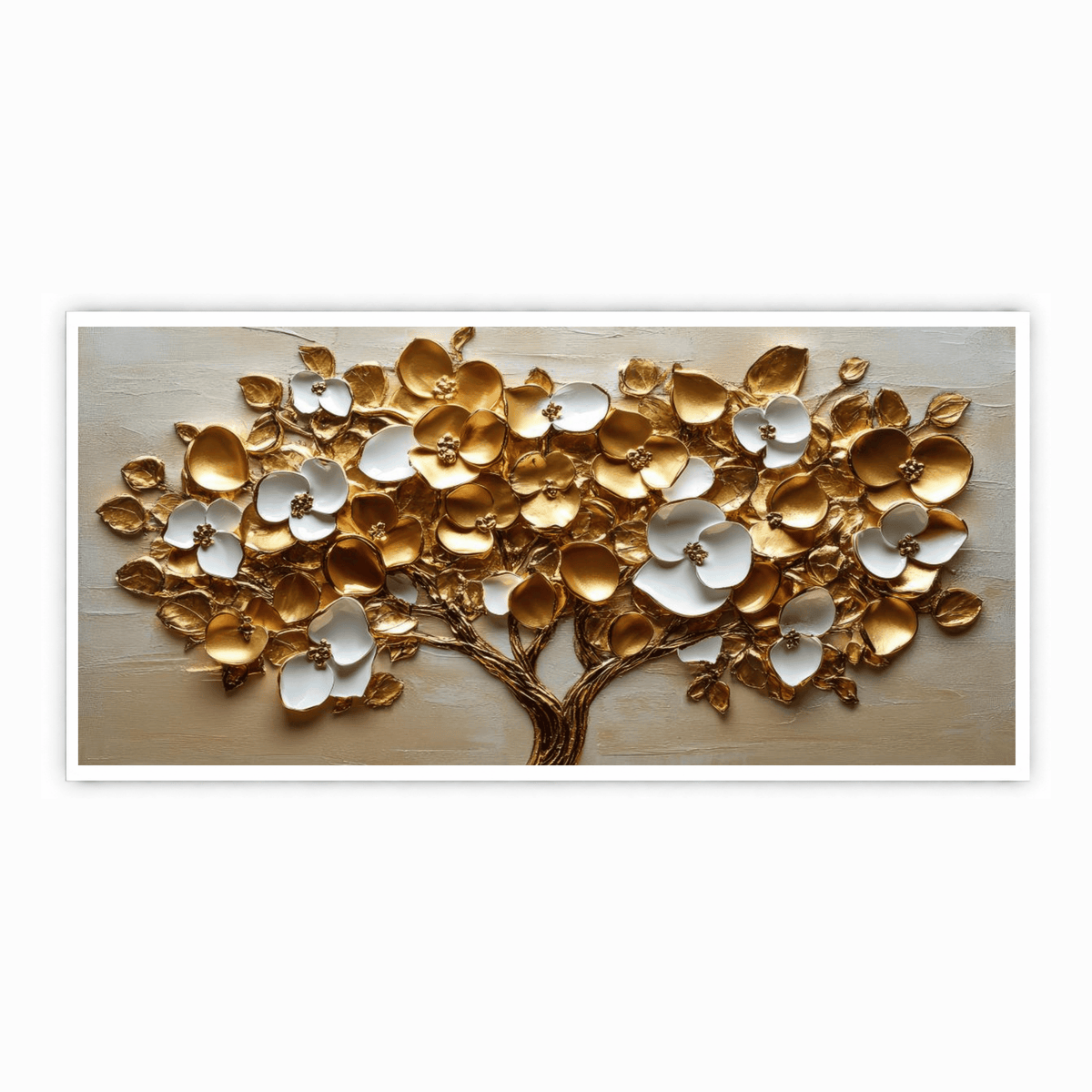 Tree with gold & Silver flower: Wall Paintings by Creative Decor