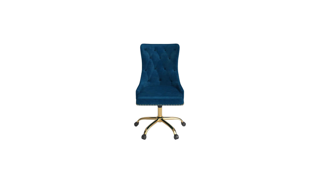 CreativeDecore Velvet Swen task chair /study chair /office chair   for  study  Room, office  , swivel Armchair  with Gold base