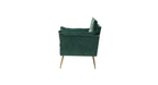 CreativeDecore Velvet fyn Accent Chair/Lounge Chair for  Living Room, Bedroom, Armchair Sofa Chair with Gold Legs.