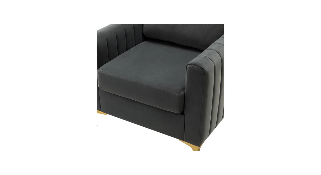 CreativeDecore Velvet Rafeal  Accent Chair/Lounge Chair for  Living Room, Bedroom, Armchair Sofa Chair with Gold Legs.
