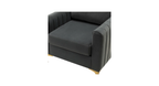 CreativeDecore Velvet Rafeal  Accent Chair/Lounge Chair for  Living Room, Bedroom, Armchair Sofa Chair with Gold Legs.