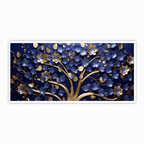 Tree with Ruby Blue Leaf: Wall Paintings by Creative Decor